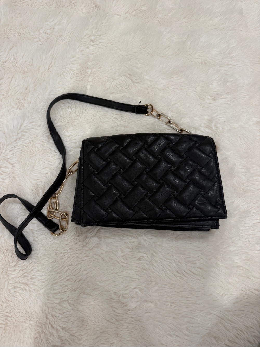 Black Woven Crossbody Bag - Women
